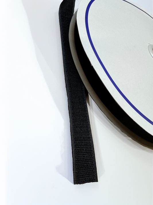 SewOn Hook and Loop Tape Black, White 20mm, 25 metre rolls