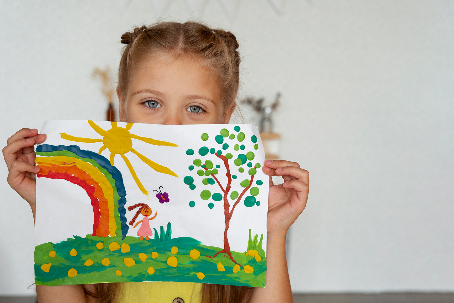 Child's Painting Picture Drawing Personalised Coffee Tea Mug, with Gift Box