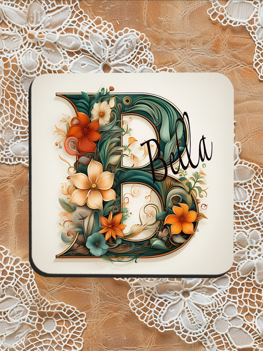 Personalised Drinks Coaster Any Name and Initial