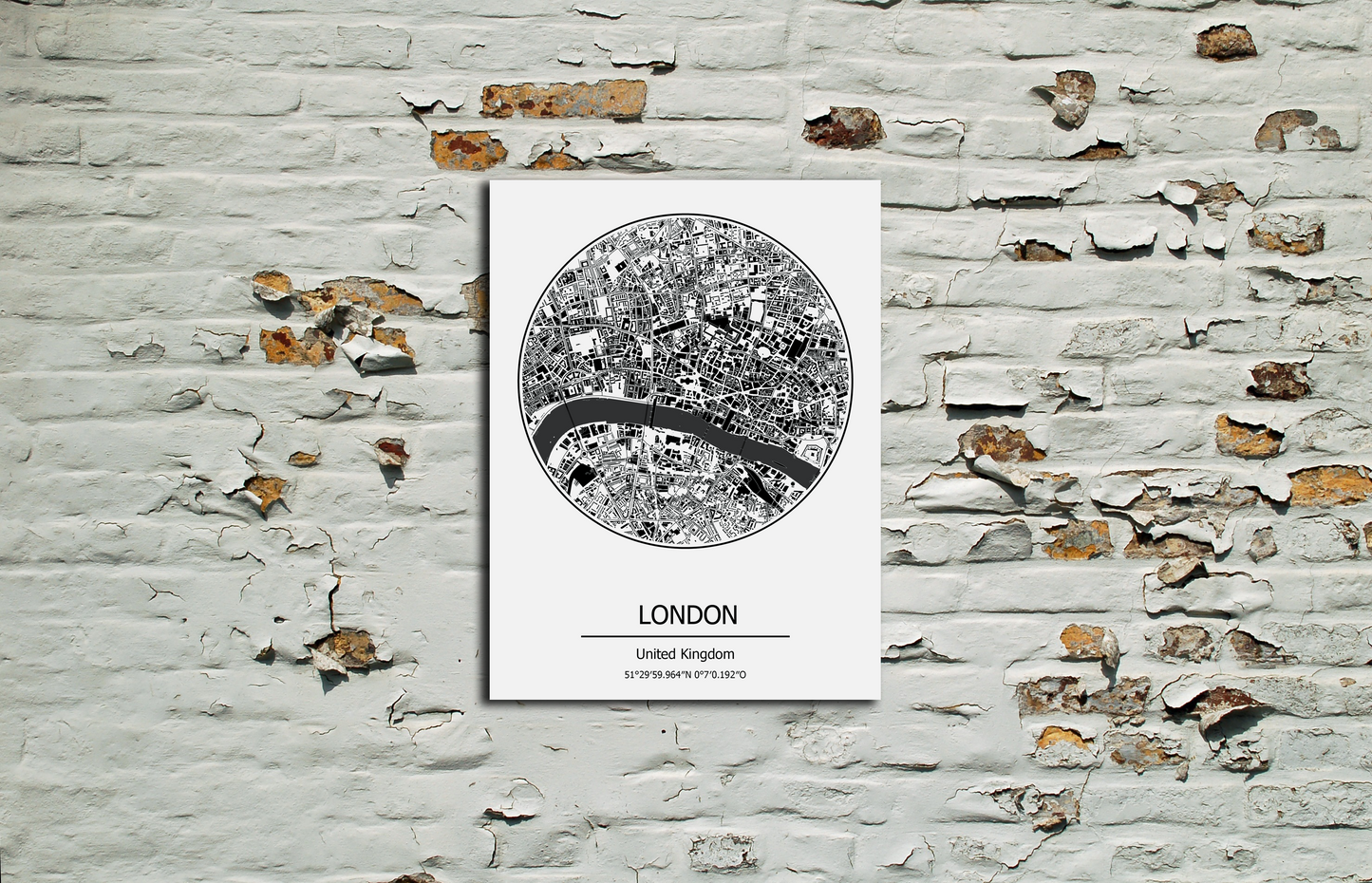 London map Metal Sign wall art