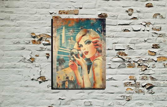 Retro Style "American lady" Decorative Vintage Metal Sign, New