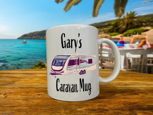 Personalised with your own Caravan picture Coffee Mug, Tea Mug, with Gift Box