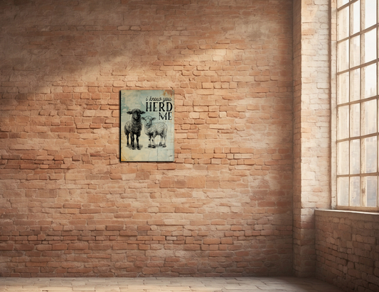 Retro Style I Know You Herd Me Vintage Metal Sign/plaque man cave, shed