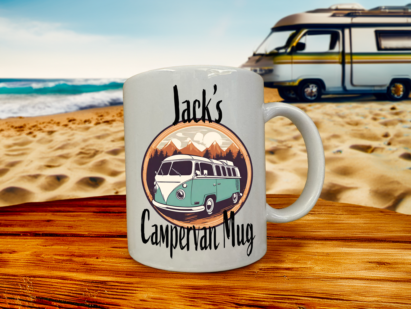 Personalised Campervan Coffee Mug, Tea Mug, with Gift Box