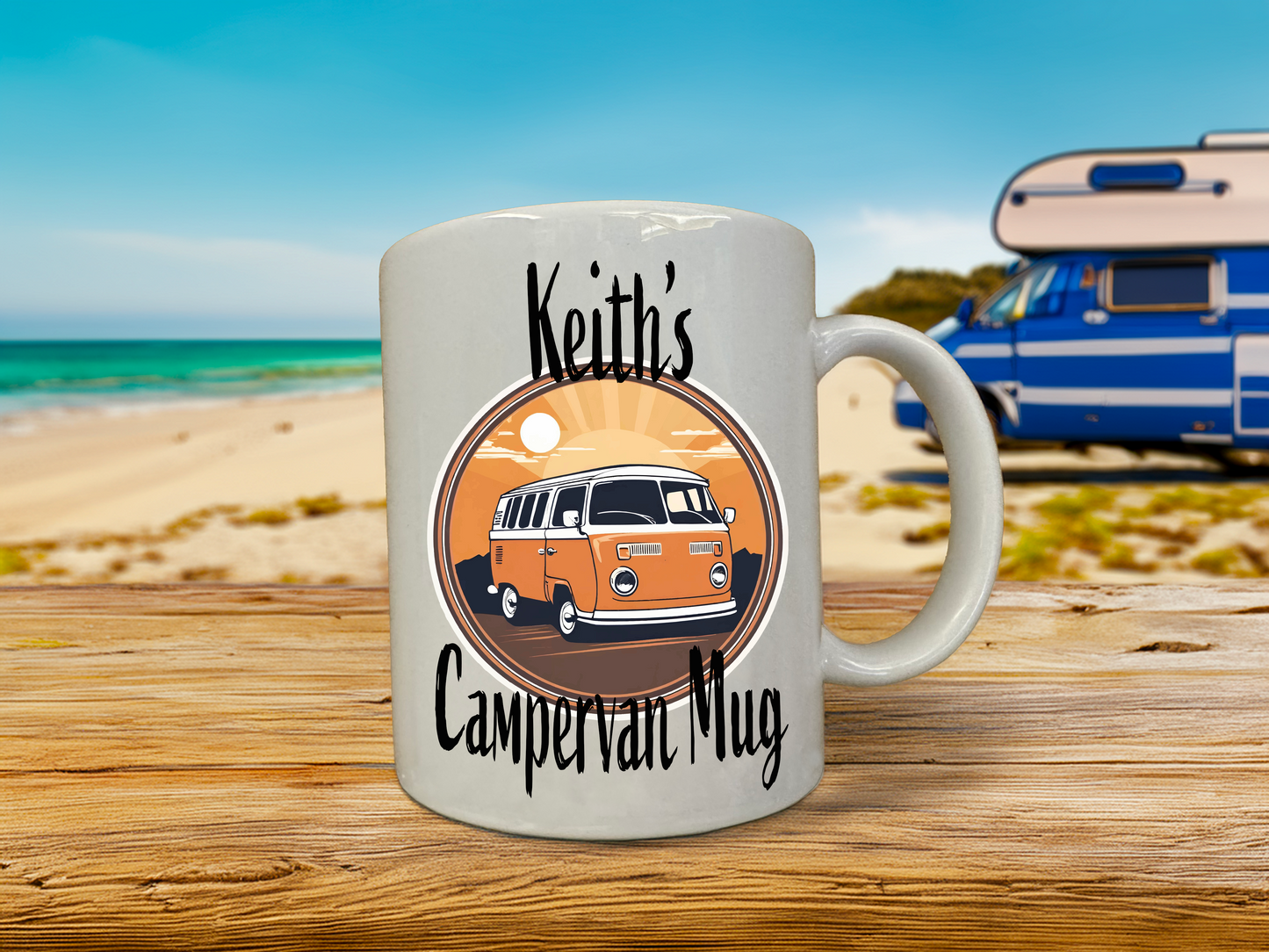 Personalised Campervan Coffee Mug, Tea Mug, with Gift Box