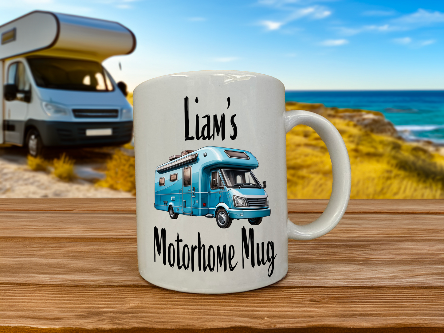 Personalised with your own Motorhome picture Coffee Mug, Tea Mug, with Gift Box