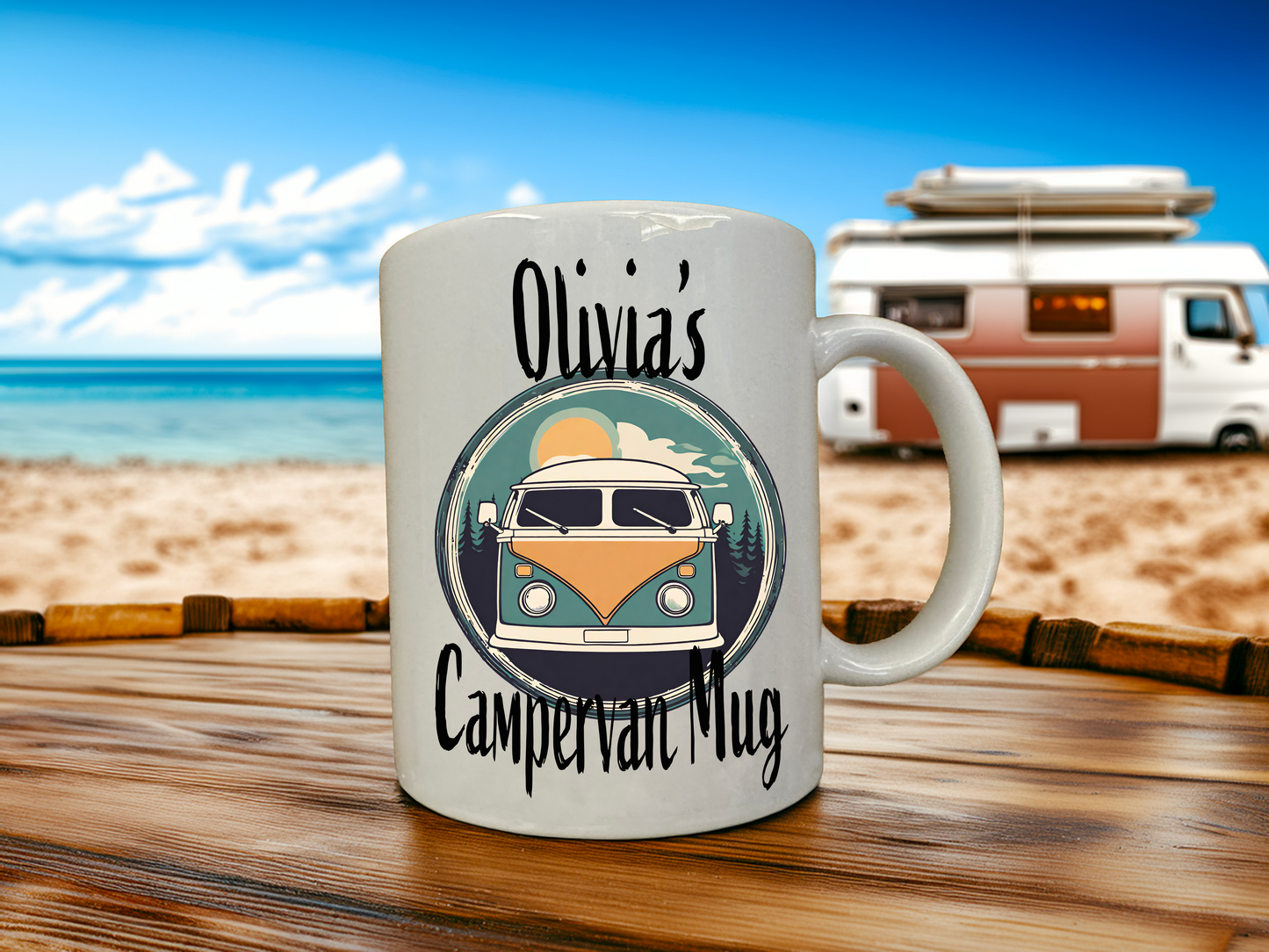 Personalised Campervan Coffee Mug, Tea Mug, with Gift Box
