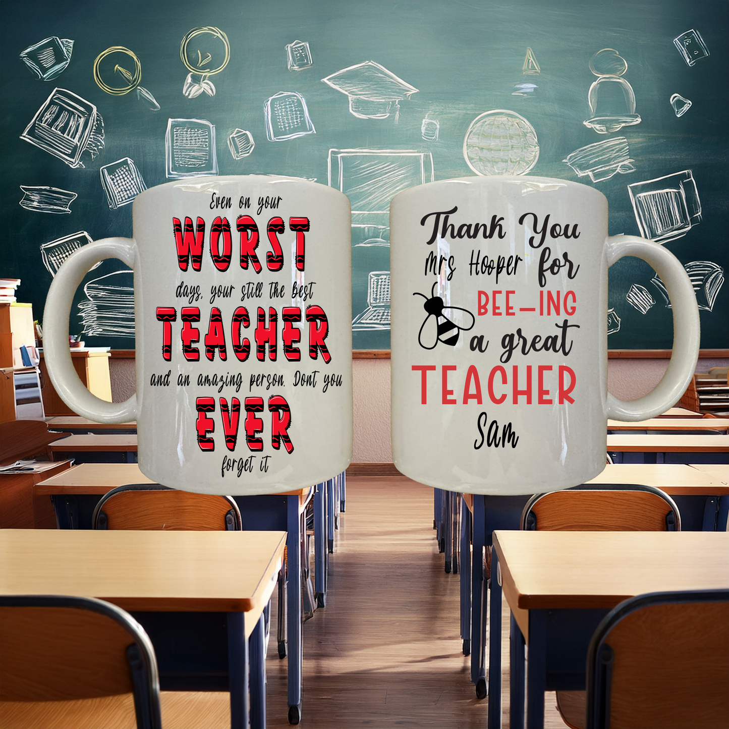 Personalised Teacher Gift Mug - Great Teacher Mug, with Gift Box