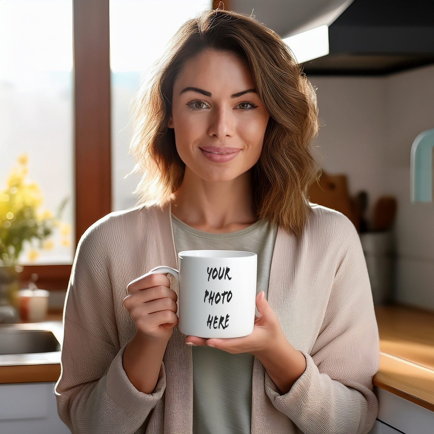 Child's Painting Picture Drawing Personalised Coffee Tea Mug, with Gift Box