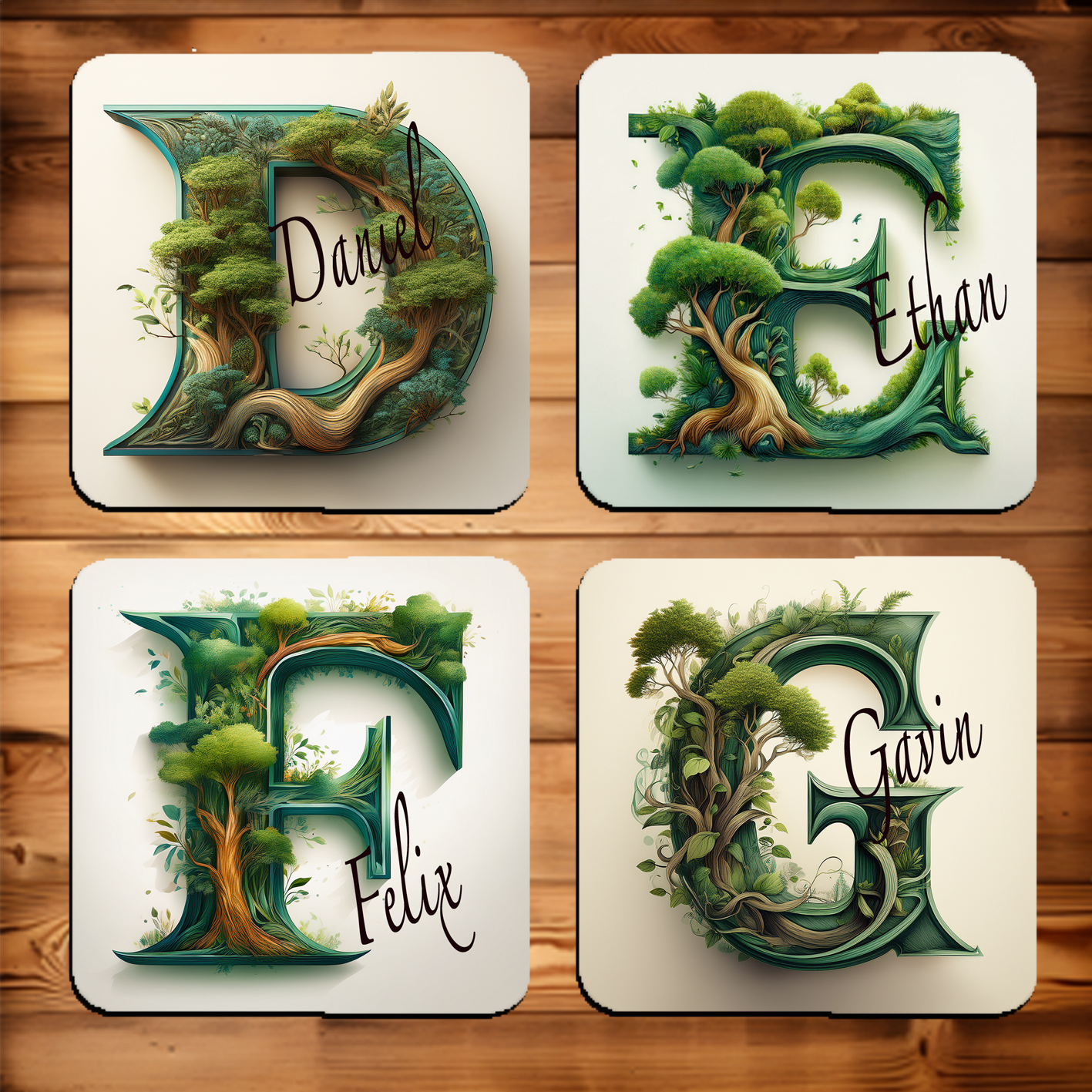 Personalised Drinks Coaster, Any Name and Initial