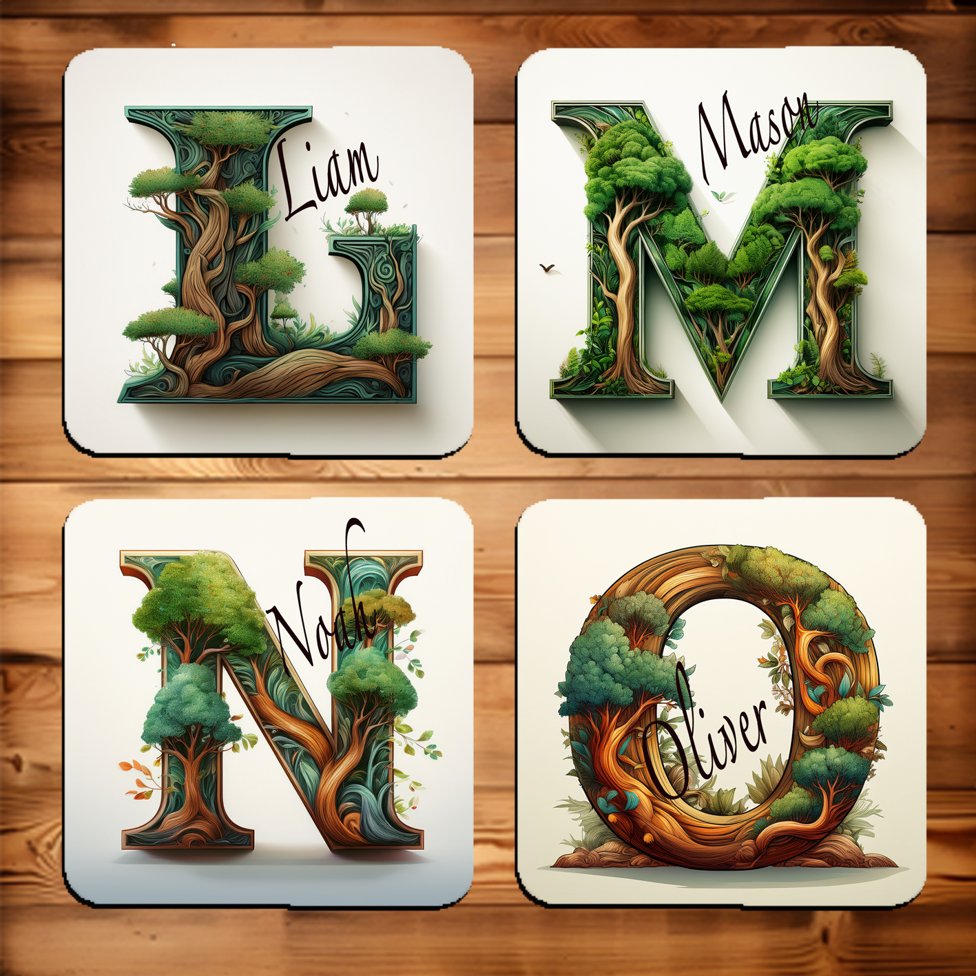 Personalised Drinks Coaster, Any Name and Initial