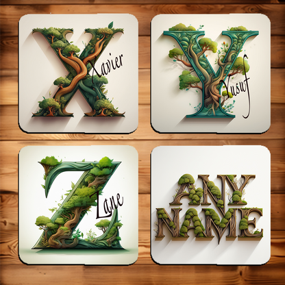 Personalised Drinks Coaster, Any Name and Initial