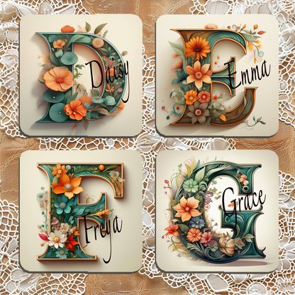 Personalised Drinks Coaster Any Name and Initial