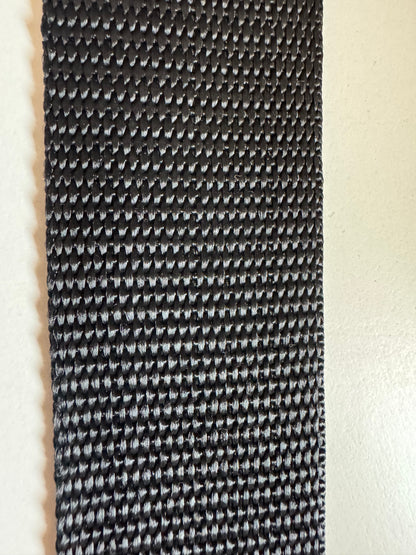 75mm Black Polypropylene Webbing Plain Weave 50m