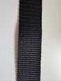 75mm Black Polypropylene Webbing Plain Weave 50m