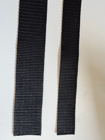 75mm Black Polypropylene Webbing Plain Weave 50m