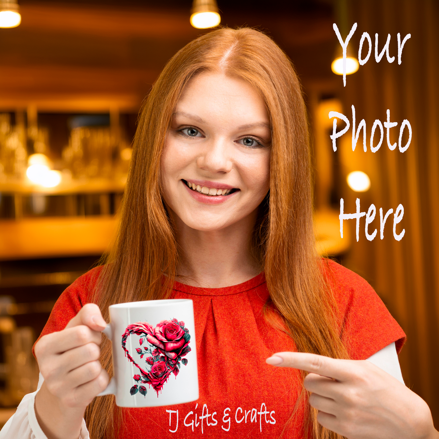 Child's Painting Picture Drawing Personalised Coffee Tea Mug, with Gift Box