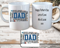 Personalised Father's Day Mug & Coaster, Dad Quotes Mug present, with Gift Box