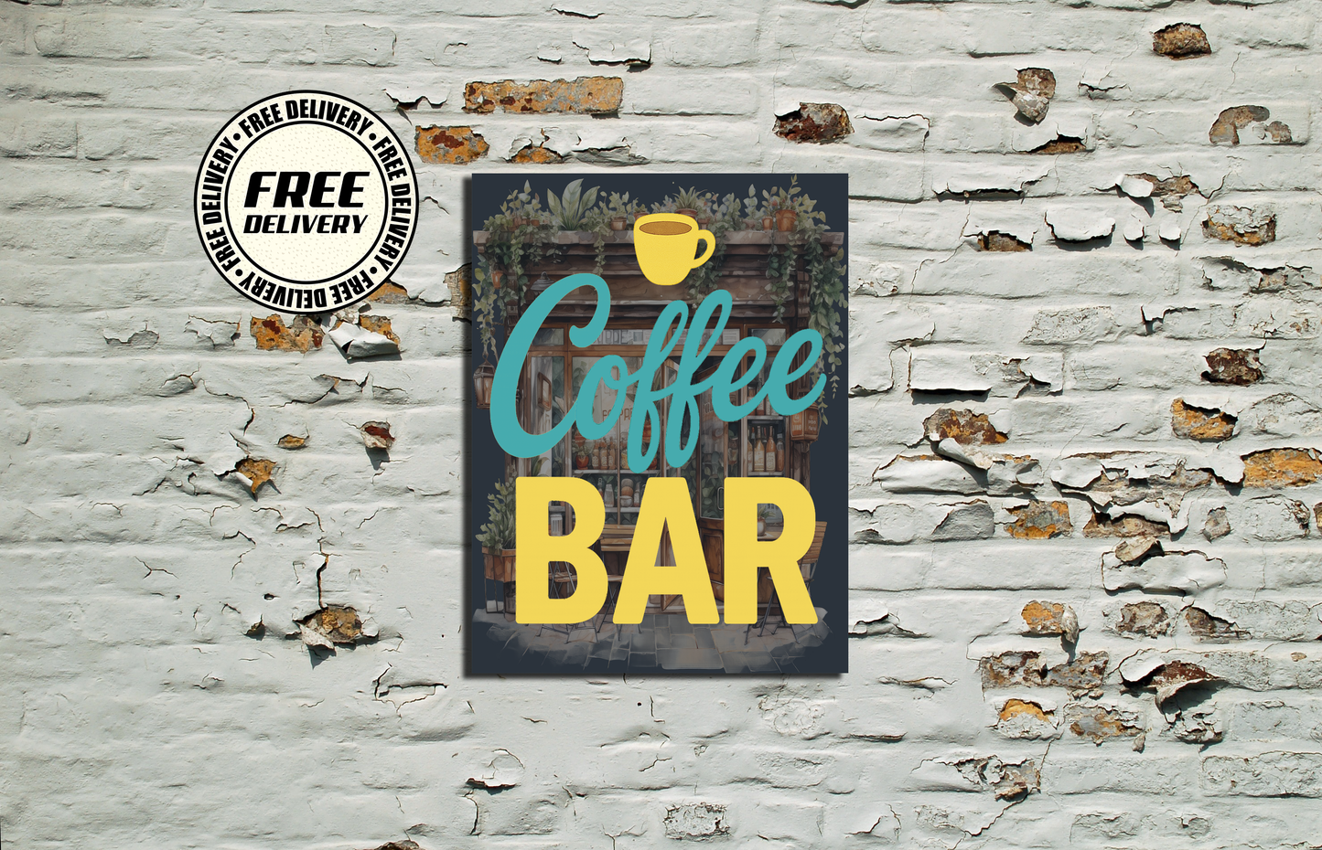 Coffee Bar Metal Sign Plaque