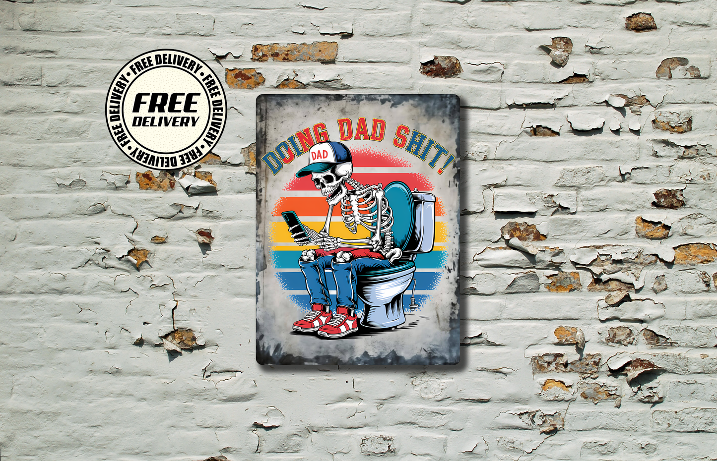 Doing Dad Shit! Rustic Metal Sign, Plaque