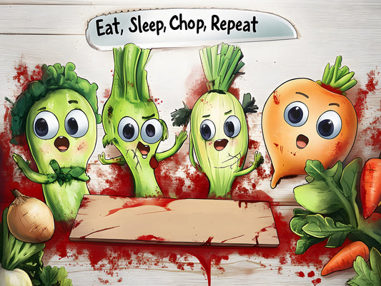 glass chopping board eat sleep chop repeat