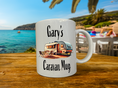Personalised Caravan Coffee Mug, Tea Mug, with Gift Box