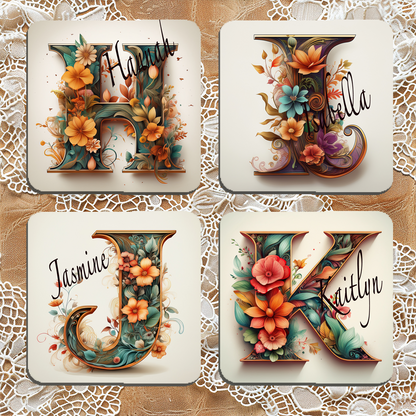 Personalised Drinks Coaster Any Name and Initial