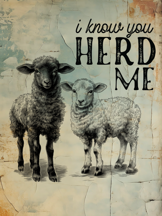 Retro Style I Know You Herd Me Vintage Metal Sign/plaque man cave, shed