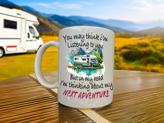 Personalised Message Novelty Motorhome mug, coffee mug, tea mug includes gift box