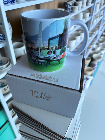 Personalised Message Novelty Motorhome mug, coffee mug, tea mug includes gift box