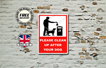 Please Clean Up After Your Dog Metal Sign plaque