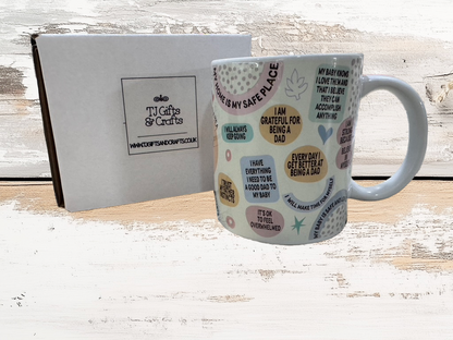 Dads Personalised Positivity Mug, motivational mug, Positivi-tea with Gift Box