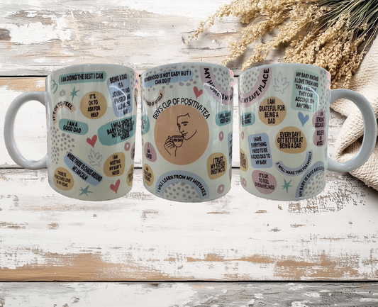 Dads Personalised Positivity Mug, motivational mug, Positivi-tea with Gift Box