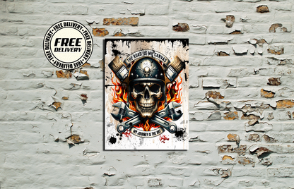 The Road Is My Canvas Biker Metal Sign Plaque, Motorbike