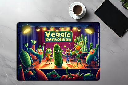 glass cutting board veggies demolition image