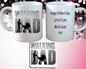 Personalised Father's Day Mug & Coaster set, Walking dad, with Gift Box